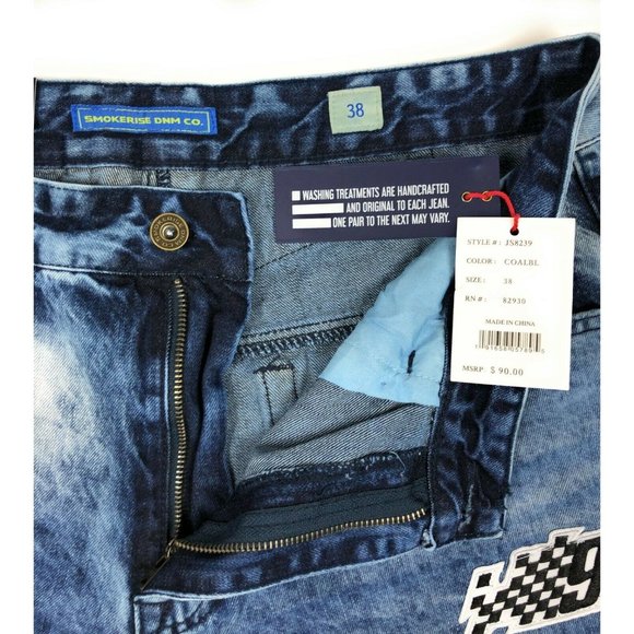 Smoke Rise Distressed Light Wash Denim Jean Shorts - Picture 3 of 10